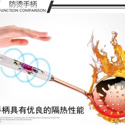 Ceramic cooking spatula, kitchen utensils, household colander, kitchen single spoon, fence cooker, thickened stainless steel spatula
