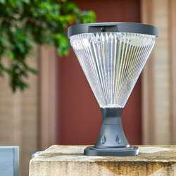 Solar wall lamp, outdoor waterproof pillar lamp, simple modern courtyard lamp, outdoor garden villa gate pillar lamp