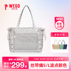 【New Product in Stock】Wego Ribbon Ita Bag S/L Satin Polka Dot New Color Small Capacity Commuter Bag Anime Style
