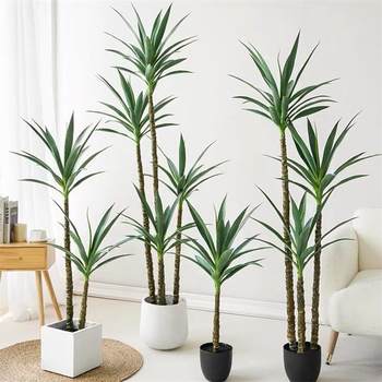 Potted Nordic style simulated plants, fake green plant decorations, floral soft furnishings, home gardening bonsai decorations