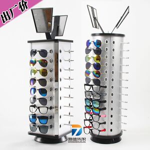 
Boutique Yiwu hot selling round square t-shaped glasses shelf counter type rotating glasses storage rack wholesale