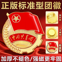 New Style Communist Youth League Emblem, Genuine Communist Youth League Badge for Junior High and High School Students, Chinese Communist Youth League Member Badge, Magnetic Standard Model, Central Supervised Brooch, Thickened Strong Magnet Pin for Elementary Students, Wholesale for Schools
