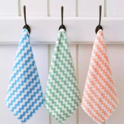 Printed Kitchen Cloth, Lint-Free, Oil-Resistant, Easy to Clean, Microfiber, Strong Water Absorption, Thick Type, Not Easy to Pick up Oil