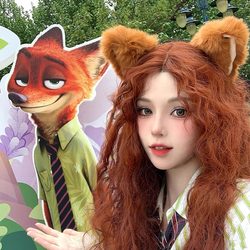 Nick the Fox Headband Is Super Cute Cartoon Plush Ear Headband from Zootopia for Photo Shoots and Amusement Park Cosplay