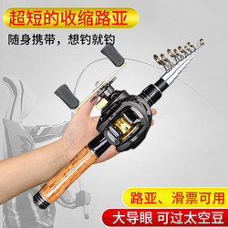 Authentic Telescopic Portable Lure Rod Set, Complete Set of Retractable Mini Lure Rods with Large Guide Rings