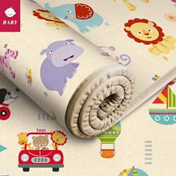 British Baby Double-Sided Crawling Mat for Infants and Toddlers, Home Living Room Play Mat, Thickened Foldable Children's Crawling Mat