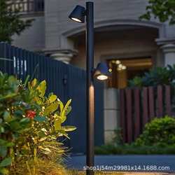 Modern simple multi-head garden lamp villa rotatable lighting street lamp garden yard floor lamp solar lawn