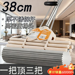 Jieyoujie Sponge Mop 2026 New Model for Home Use, One-Sweep Clean, Dry and Wet Dual Use, Water Absorbent, Hands-Free Washing, Pva Sponge Head Mop