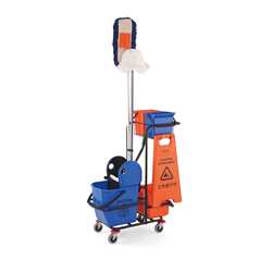 Factory direct supply of new multi-functional storage single-bucket water-pressing truck with thickened iron frame hand-push mop bucket cleaning service truck