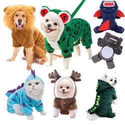 Pet dog clothes cat autumn and winter four-legged cotton coat