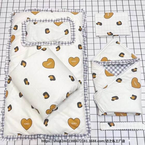 
Baby bedding, six-piece set, baby quilt, six-piece set, baby quilt, mattress, pure cotton three-piece set