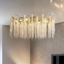 Light luxury restaurant chandeliers crystal lamp new style artistic creative branches living room American crystal source factory Zhongshan
