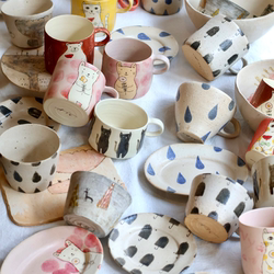 Okura Akiko Japanese Writer Handmade Tea Cup Japanese Coffee Cup Mug Ceramic New Year Art Gift