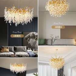 Light luxury chandeliers crystal lamps living room American bedroom postmodern model room dining bar clothing store branch golden restaurant