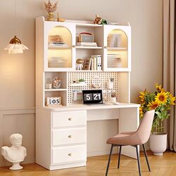 Computer Desk, Desktop Home Desk, Bookshelf, Dressing Table Combination, Integrated Table, Children's Small Apartment Office Desk, Makeup Cabinet