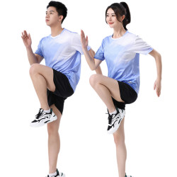 Quick-Drying Track and Field Clothing, High School Entrance Examination Sportswear Set, Men's and Women's Physical Examination Short-Sleeved Marathon Competition Clothing, Running Clothing, Fitness Clothing