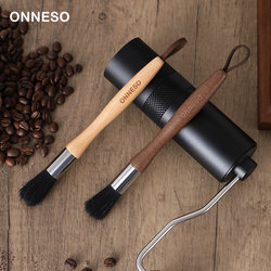 Onneso Coffee Grinder Brush, Special Hand-Brewed Coffee Cleaning Brush, Black Boar Bristle Soft Brush, Dust Cleaning Brush Tool