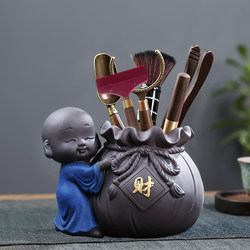 Kung Fu Tea Set for Home Use, Purple Clay Tea Ceremony Six Gentlemen, Office Tea Brewing Tea Cups, High-End Complete Tea Set Accessories