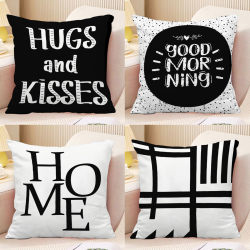 Nordic Light Luxury Pillow, Modern Simple Black and White Minimalist Pillowcase, Sofa Seat Cushion, Lumbar Support, Headboard Cushion