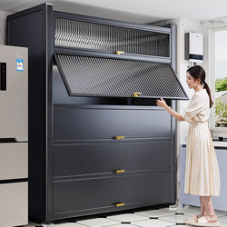 Multifunctional Microwave Storage Cabinet Multi-Layer Cabinet Floor-Standing Storage Cabinet Carbon Steel Dust-Proof Storage Cabinet Kitchen Storage Rack