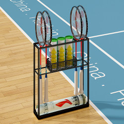 Badminton Racket Storage Rack, Household Large-Capacity Badminton Racket Storage Rack, Tennis Racket Sports and Fitness Equipment Storage Basket