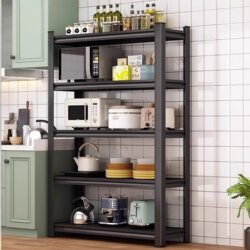 Household Shelf Storage Rack, Kitchen Storage Rack, Multi-Layer Floor-Standing Kitchenware Storage Rack, Utility Room Steel Storage Rack