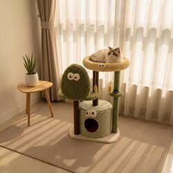 Cat Climbing Frame That Doesn'T Take up Space, Cat House and Cat Tree in One, Small Cat Shelf, Cat Scratching Post, Multifunctional Cat Toy for Small Apartments