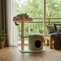 Cat Climbing Frame, Cat Bed, Cat Scratching Post, Small Climbing Frame, Cat Toy, Suitable for All Seasons, Space-Saving, Home Cat House