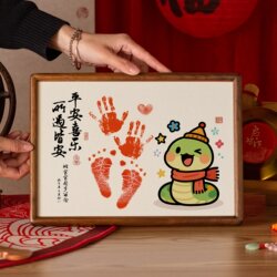 Baby's First Birthday Hand and Foot Prints, Child's Birthday, Full Month, Hundred Days, Hand and Foot Prints, Keepsake Photo Frame, First Birthday Ceremony Props