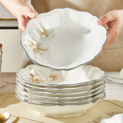 Jingdezhen Tuobai Ceramic Plates and Dishes for Home Use, 2026 New Model Ceramic Tableware, Particularly Beautiful Ceramic Dishes