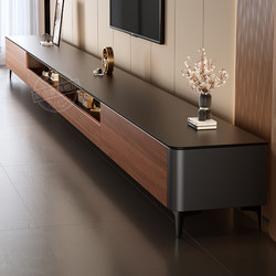 Tv Cabinet for Living Room, 2026 New Model, Light Luxury High-End Style, Suitable for Small Apartments, with a Rock Slab Coffee Table and Tv Cabinet Set