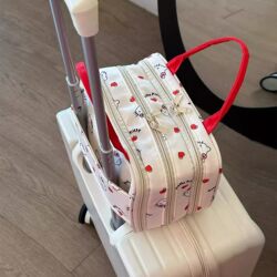 Cute Kitty Partitioned Makeup Bag 2026 New Large Capacity Portable Storage Bag Toiletries Bag Can Be Hung on Suitcase