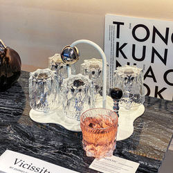 Light Luxury High-End Glass Water Cup Set for Home Use in the Living Room, Beer Glasses for Entertaining Guests, High-Value Housewarming Gift Cups