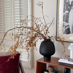 Wabi-Sabi Style Vase, Black French-Style Living Room Tv Cabinet, Soft Furnishings, Light Luxury, High-End Feel, Vintage Home Decor, Large Coarse Pottery