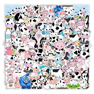 
50 cute cow graffiti stickers skateboard dead fly refrigerator computer notebook decoration stickers