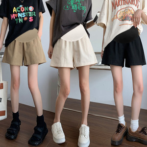 
Maternity pants for summer thin outfits for small loose casual base shorts for summer five-point wide-leg pants for summer wear