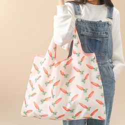 Large-Capacity Cartoon Eco-Friendly Shopping Bag, Japanese and Korean Style Portable Foldable Shopping Bag, Grocery Shopping Supermarket Eco-Friendly Bag Storage