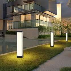 Modern simple LED lawn lamp solar villa decoration courtyard lamp community garden lawn landscape floor lamp
