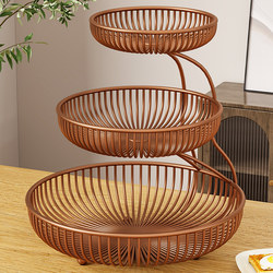 Fruit Plate for Living Room Coffee Table, Household Fruit Basket, High-End Fruit Snack and Dried Fruit Display Rack, Storage Rack