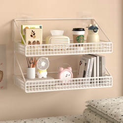 Wall-Mounted Grid Storage Basket for Dormitory Bed, Bedside Storage Basket, Dormitory Wall Hanging Storage Basket