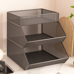Kitchen Basket Storage Rack Countertop Fruit and Vegetable Desktop Multi-Layer Storage Basket Household Cabinet Multi-Functional Storage