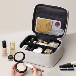 Large-Capacity Cosmetic Bag, High-End Macaron Pu Cosmetics Storage Bag, 2025 New Portable Beauty and Toiletry Bag