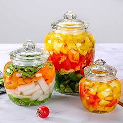Sealed Jar Glass Bottle Glass Container Household Food Pickle Food-Grade Pickling Jar Storage Jar