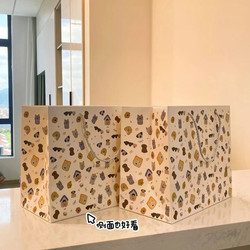 Cute Bread Puppy ins Exquisite Gift High-Quality Gift Bag Shopping Bag Storage Gift Tote Bag Paper Bag