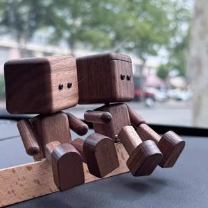 
2025 leg-shaking wooden boy car ornaments cure cute and interesting gifts for men and women, niche high-end sense