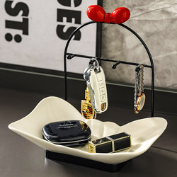 Entryway Key Holder Storage Rack, Light Luxury High-End Shoe Cabinet, Living Room Home Decoration Tray