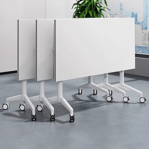 
Folding conference table training table computer desk and chair combination movable desk long table educational institution splicing