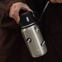 Banana Thermos Cup for Boys and Girls, High-Looking, Large-Capacity Portable Water Cup, Outdoor Student Cup, Car-Mounted Thermos Kettle