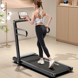 Treadmill for Home Use, Small Weight Loss Climbing Machine, Indoor Walking Machine, Foldable, Silent, Shock-Absorbing Sports and Fitness Equipment