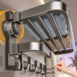 Baihan Suction Cup Towel Rack, No-Drill Bathroom Towel Hanging Rod, Bathroom Towel Rack, Toilet Towel Storage Rack